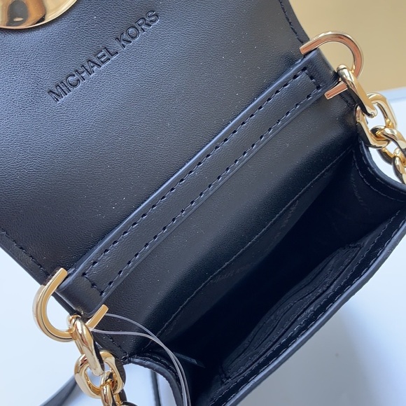 NWT MICHAEL KORS CARMEN SMALL NORTH SOUTH PHONE XBODY BLACK SIGNATURE COLOR - Picture 8 of 14